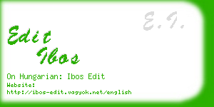 edit ibos business card